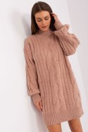 Sweter Damski Model AT-SW-2367-1.35P Dark Pink - AT - uniwersalny Sweter Damski Model AT-SW-2367-1.35P Dark Pink - AT - uniwersalny