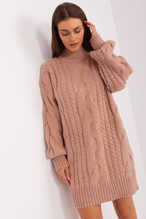 Sweter Damski Model AT-SW-2367-1.35P Dark Pink - AT - uniwersalny Sweter Damski Model AT-SW-2367-1.35P Dark Pink - AT - uniwersalny