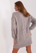Sweter Damski Model AT-SW-2367-1.35P Grey - AT - uniwersalny Sweter Damski Model AT-SW-2367-1.35P Grey - AT - uniwersalny