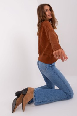 Sweter Damski Model AT-SW-2368.36X Brown - AT - uniwersalny
