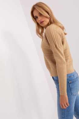 Sweter Damski Model AT-SW-2368.36X Camel - AT - uniwersalny