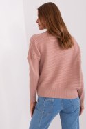 Sweter Damski Model AT-SW-2368.36X Dark Pink - AT - uniwersalny Sweter Damski Model AT-SW-2368.36X Dark Pink - AT - uniwersalny