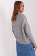 Sweter Damski Model AT-SW-2368.36X Grey - AT - uniwersalny Sweter Damski Model AT-SW-2368.36X Grey - AT - uniwersalny