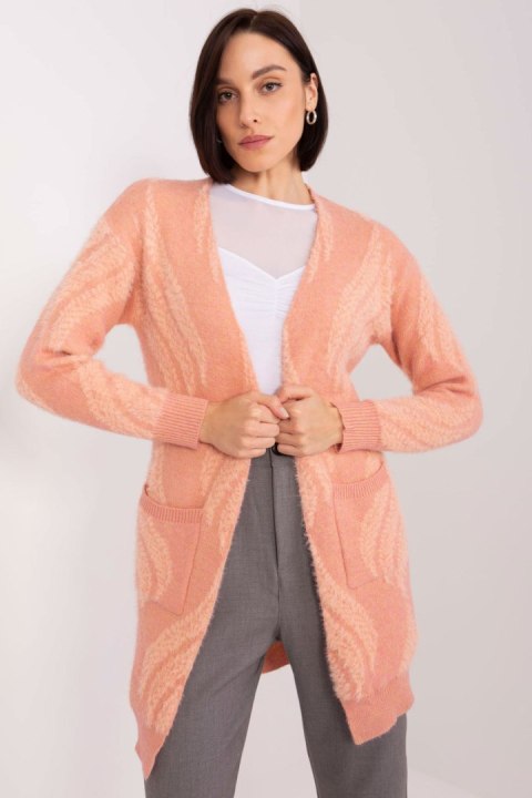 Sweter Kardigan Model AT-SW-234501.00P Dark Pink - AT - uniwersalny Sweter Kardigan Model AT-SW-234501.00P Dark Pink - AT - uniwersalny
