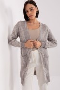 Sweter Kardigan Model AT-SW-234501.00P Grey - AT - uniwersalny