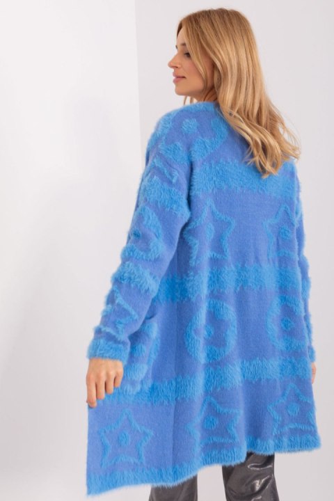Sweter Kardigan Model AT-SW-234503.00P Blue - AT - uniwersalny Sweter Kardigan Model AT-SW-234503.00P Blue - AT - uniwersalny
