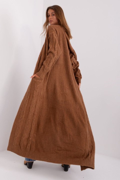 Sweter Kardigan Model AT-SW-2395.30 Brown - AT - uniwersalny Sweter Kardigan Model AT-SW-2395.30 Brown - AT - uniwersalny