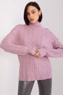Golf Damski Model AT-SW-2348.07 Light Violet - AT - uniwersalny Golf Damski Model AT-SW-2348.07 Light Violet - AT - uniwersalny