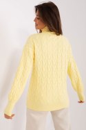 Golf Damski Model AT-SW-2348.93 Light Yellow - AT - uniwersalny Golf Damski Model AT-SW-2348.93 Light Yellow - AT - uniwersalny