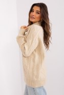 Golf Damski Model AT-SW-2355-2.12P Beige - AT - uniwersalny Golf Damski Model AT-SW-2355-2.12P Beige - AT - uniwersalny