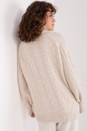 Golf Damski Model AT-SW-2355-2.12P Light Beige - AT - uniwersalny Golf Damski Model AT-SW-2355-2.12P Light Beige - AT - uniwersalny