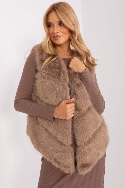 Kamizelka Model AT-KZ-2349.00P Dark Beige - AT - S/M Kamizelka Model AT-KZ-2349.00P Dark Beige - AT - S/M