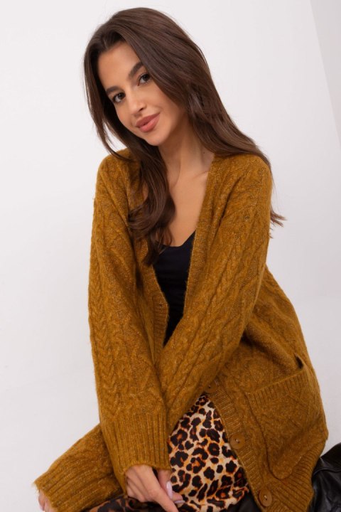 Sweter Damski Model AT-SW-2358.31 Dark Yellow - AT - uniwersalny
