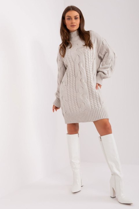 Sweter Damski Model AT-SW-2367-1.35P Light Beige - AT - uniwersalny Sweter Damski Model AT-SW-2367-1.35P Light Beige - AT - uniwersalny