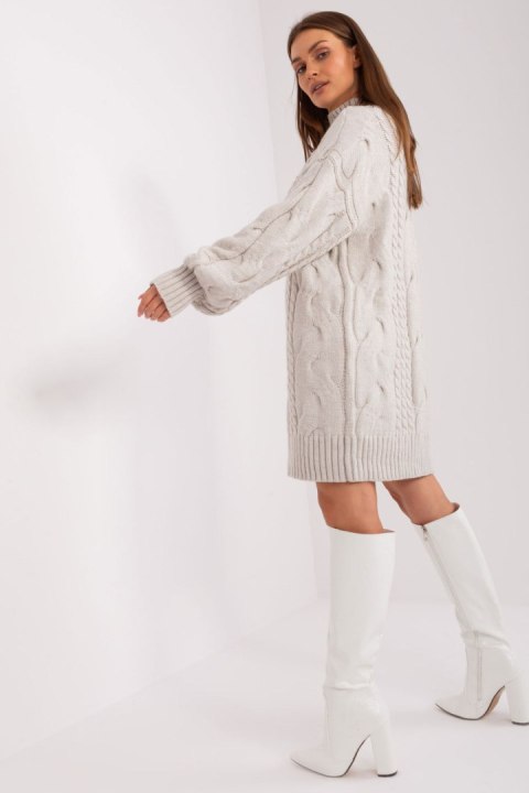 Sweter Damski Model AT-SW-2367-1.35P Light Beige - AT - uniwersalny Sweter Damski Model AT-SW-2367-1.35P Light Beige - AT - uniwersalny