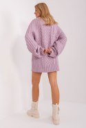 Sweter Damski Model AT-SW-2367-2.64P Light Violet - AT - uniwersalny Sweter Damski Model AT-SW-2367-2.64P Light Violet - AT - uniwersalny