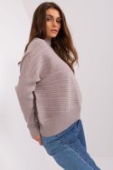 Sweter Damski Model AT-SW-2368.36X Dark Beige - AT - uniwersalny Sweter Damski Model AT-SW-2368.36X Dark Beige - AT - uniwersalny