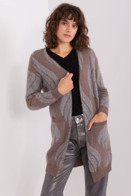 Sweter Kardigan Model AT-SW-234501.00P Dark Brown - AT - uniwersalny