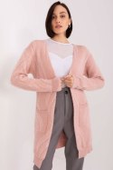 Sweter Kardigan Model AT-SW-234501.00P Light Pink - AT - uniwersalny Sweter Kardigan Model AT-SW-234501.00P Light Pink - AT - uniwersalny