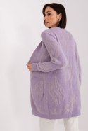 Sweter Kardigan Model AT-SW-234501.00P Light Violet - AT - uniwersalny Sweter Kardigan Model AT-SW-234501.00P Light Violet - AT - uniwersalny