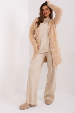 Sweter Kardigan Model AT-SW-234503.00P Beige - AT - uniwersalny