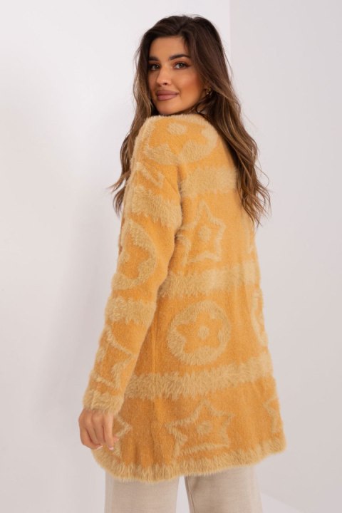 Sweter Kardigan Model AT-SW-234503.00P Camel - AT - uniwersalny Sweter Kardigan Model AT-SW-234503.00P Camel - AT - uniwersalny