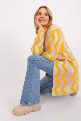 Sweter Kardigan Model AT-SW-234701.34 Yellow - AT - uniwersalny