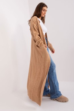 Sweter Kardigan Model AT-SW-2395.30 Camel - AT - uniwersalny