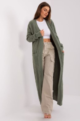 Sweter Kardigan Model AT-SW-2395.30 Khaki - AT - uniwersalny