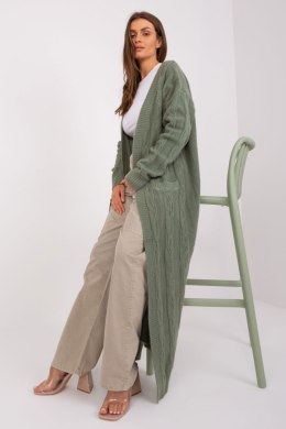 Sweter Kardigan Model AT-SW-2395.30 Khaki - AT - uniwersalny