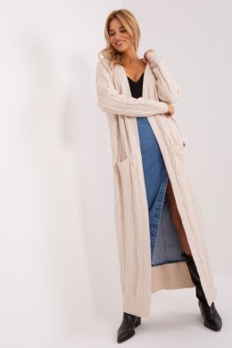 Sweter Kardigan Model AT-SW-2395.30 Light Beige - AT - uniwersalny