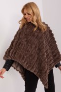 Sweter Ponczo Model AT-PN-2347.68 Brown - AT - uniwersalny Sweter Ponczo Model AT-PN-2347.68 Brown - AT - uniwersalny