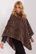 Sweter Ponczo Model AT-PN-2347.68 Brown - AT - uniwersalny Sweter Ponczo Model AT-PN-2347.68 Brown - AT - uniwersalny