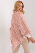Sweter Ponczo Model AT-PN-2347.68 Light Pink - AT - uniwersalny Sweter Ponczo Model AT-PN-2347.68 Light Pink - AT - uniwersalny
