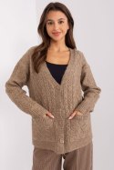 Sweter Damski Model AT-SW-2358.31 Dark Beige - AT - uniwersalny