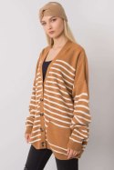 Sweter Kardigan Model FE-SW-3346.56P Camel - Fame - uniwersalny