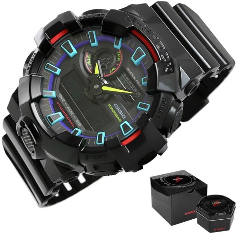 Zegarek Męski CASIO G-SHOCK GA-700RGB-1AER + BOX Zegarek Męski CASIO G-SHOCK GA-700RGB-1AER + BOX