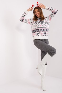 Sweter Damski Model D90057AB90883A White/Pink - Sublevel - M
