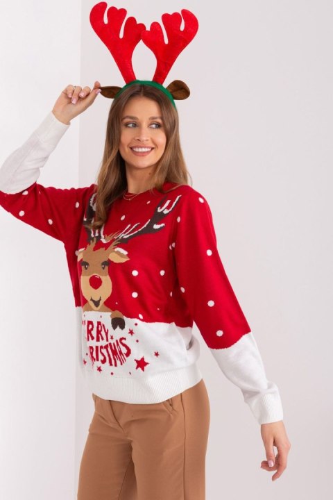 Sweter Damski Model D90057R90844B Red - Sublevel - XXL Sweter Damski Model D90057R90844B Red - Sublevel - XXL