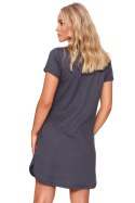 Koszulka nocna Koszula Nocna Ciążowa Model TCB.4115 Grafit - Doctor Nap - XXL