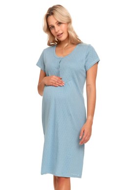 Koszulka nocna Koszula Nocna Ciążowa Model TCB.4444 Satin Blue - Doctor Nap - S
