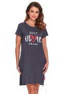 Koszulka nocna Koszula Nocna Model TCB.9900 Grafit - Doctor Nap - S