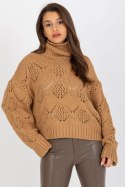 Sweter Damski Model EM-SW-1037-01.24X Camel - EM - uniwersalny Sweter Damski Model EM-SW-1037-01.24X Camel - EM - uniwersalny