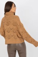 Sweter Damski Model EM-SW-1037-01.24X Camel - EM - uniwersalny Sweter Damski Model EM-SW-1037-01.24X Camel - EM - uniwersalny