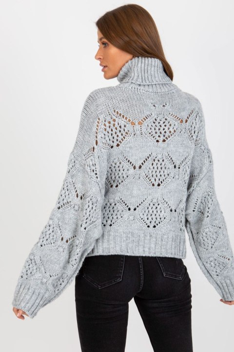 Sweter Damski Model EM-SW-1037-01.24X Grey - EM - uniwersalny Sweter Damski Model EM-SW-1037-01.24X Grey - EM - uniwersalny