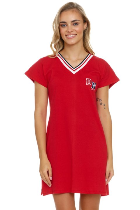 Koszulka nocna Koszula Nocna Model TM.5118 Red - Doctor Nap - S Koszulka nocna Koszula Nocna Model TM.5118 Red - Doctor Nap - S