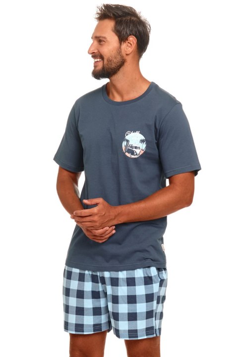 Piżama Męska Model PMB.4416 Deep Blue - Doctor Nap - S Piżama Męska Model PMB.4416 Deep Blue - Doctor Nap - S