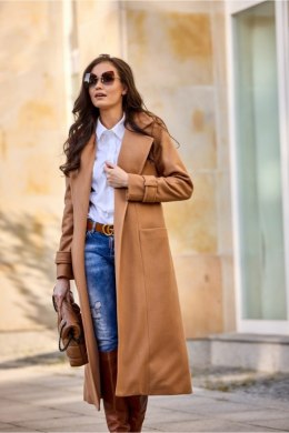 Płaszcz Damski Model Sovan CAM PLA0035 Camel - Roco Fashion - 42