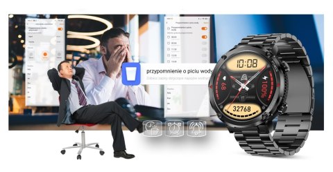 Smartwatch Gravity GT21-1+ Czarny Pasek Silikonowy Smartwatch Gravity GT21-1+ Czarny Pasek Silikonowy