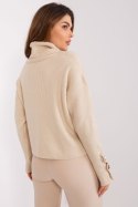 Golf Damski Model BA-SW-015.01P Light Beige - Badu - uniwersalny Golf Damski Model BA-SW-015.01P Light Beige - Badu - uniwersalny